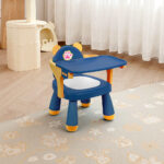 Feeding Chair - Toddler Dining Chair with Tray, Household Small Stools, Multifunctional Lightweight Game Stool with Music for Camping Lawn Beach Travel - Image 9