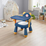 Feeding Chair - Toddler Dining Chair with Tray, Household Small Stools, Multifunctional Lightweight Game Stool with Music for Camping Lawn Beach Travel - Image 10