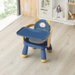 Feeding Chair - Toddler Dining Chair with Tray, Household Small Stools, Multifunctional Lightweight Game Stool with Music for Camping Lawn Beach Travel - Image 2