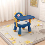Feeding Chair - Toddler Dining Chair with Tray, Household Small Stools, Multifunctional Lightweight Game Stool with Music for Camping Lawn Beach Travel - Image 12