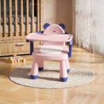 Feeding Chair - Toddler Dining Chair with Tray, Household Small Stools, Multifunctional Lightweight Game Stool with Music for Camping Lawn Beach Travel