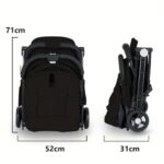 Lightweight Baby Stroller, Travel Pram, Compact One-Hand Foldable Pushchair, Buggy with 5-Point Harness, for Airplane - Image 5